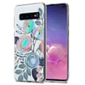 Miniatyrbilde 1 av 7: Deksel til Samsung Galaxy S10 4G Lommebokdeskel av TPU-silikon med blomstermønster