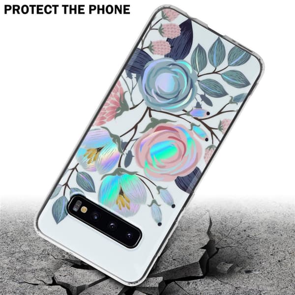 Samsung Galaxy S10 4G Suojakotelo TPU-silikonista valmistettu suojakuori jossa on kukkakuvioinen kuvio