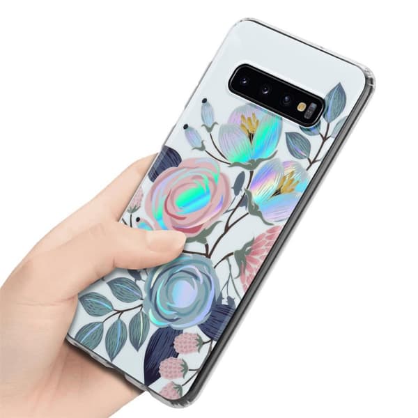 Samsung Galaxy S10 4G Suojakotelo TPU-silikonista valmistettu suojakuori jossa on kukkakuvioinen kuvio