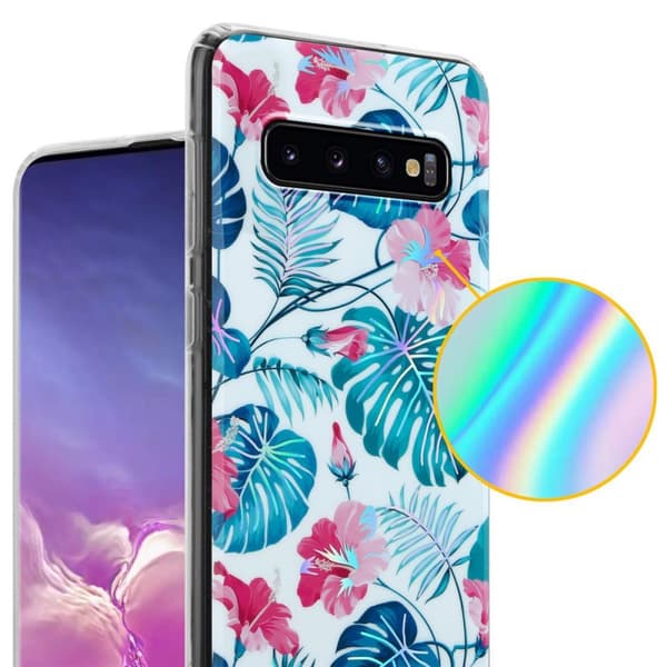 Samsung Galaxy S10 4G Suojakotelo TPU-silikonista valmistettu suojakuori jossa on kukkakuvioinen kuvio