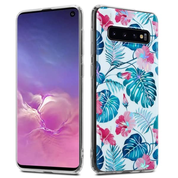 Samsung Galaxy S10 4G Suojakotelo TPU-silikonista valmistettu suojakuori jossa on kukkakuvioinen kuvio