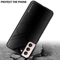 Miniatyrbild 8 av 11: Samsung Galaxy S21 5G Skal Fodral Case Cover Randigt utseende i TPU-silikon och baksida i härdat glas Skyddsfodral