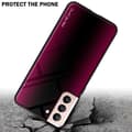 Miniatyrbild 8 av 11: Samsung Galaxy S21 5G Skal Fodral Case Cover Randigt utseende i TPU-silikon och baksida i härdat glas Skyddsfodral