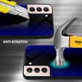 Miniatyrbild 3 av 7: Samsung Galaxy S21 5G Skal Fodral Case Cover Randigt utseende i TPU-silikon och baksida i härdat glas Skyddsfodral
