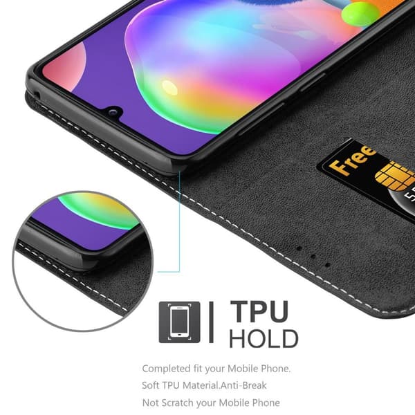 Samsung Galaxy A31 Suojakotelo Suojakuori Lompakkokotelo Matkapuhelinkotelo jossa magneettisuljenta, jalusta-toiminto ja korttitasku