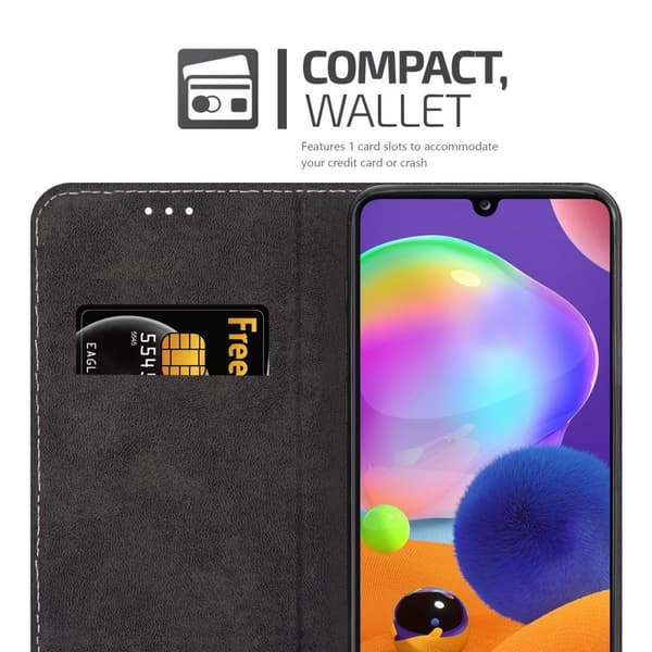 Samsung Galaxy A31 Suojakotelo Suojakuori Lompakkokotelo Matkapuhelinkotelo jossa magneettisuljenta, jalusta-toiminto ja korttitasku