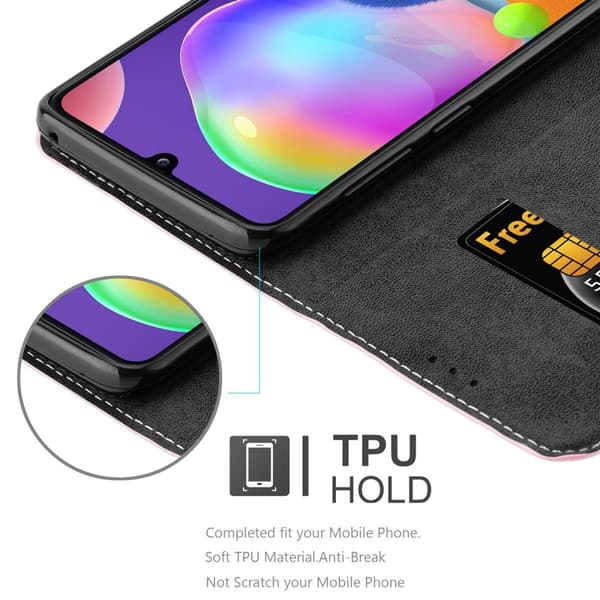 Samsung Galaxy A31 Suojakotelo Suojakuori Lompakkokotelo Matkapuhelinkotelo jossa magneettisuljenta, jalusta-toiminto ja korttitasku