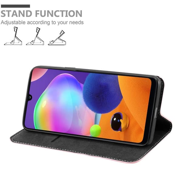 Samsung Galaxy A31 Suojakotelo Suojakuori Lompakkokotelo Matkapuhelinkotelo jossa magneettisuljenta, jalusta-toiminto ja korttitasku