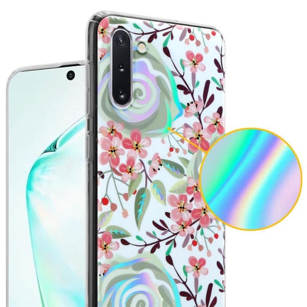 Samsung Galaxy NOTE 10 Suojakotelo TPU-silikonista valmistettu suojakuori jossa on kukkakuvioinen kuvio