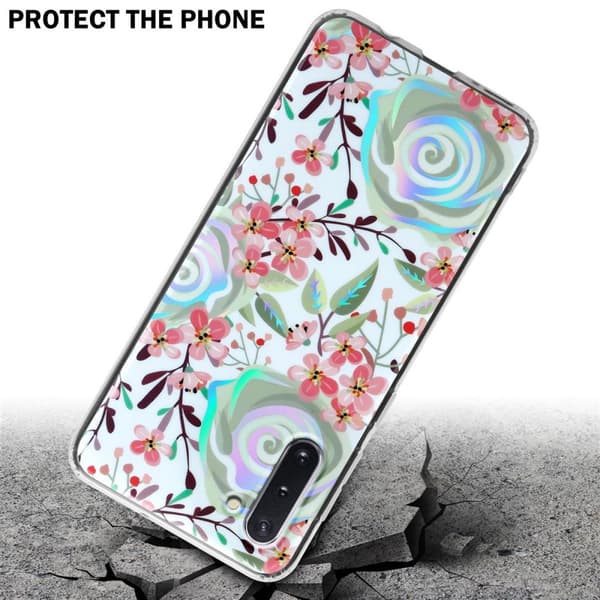 Samsung Galaxy NOTE 10 Suojakotelo TPU-silikonista valmistettu suojakuori jossa on kukkakuvioinen kuvio