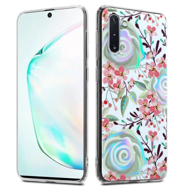 Samsung Galaxy NOTE 10 Suojakotelo TPU-silikonista valmistettu suojakuori jossa on kukkakuvioinen kuvio