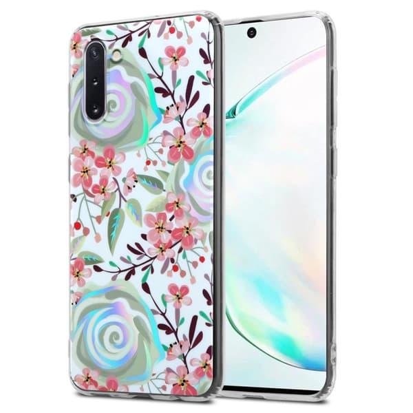 Samsung Galaxy NOTE 10 Suojakotelo TPU-silikonista valmistettu suojakuori jossa on kukkakuvioinen kuvio