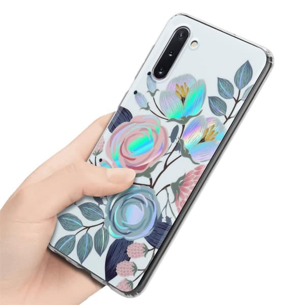Samsung Galaxy NOTE 10 Suojakotelo TPU-silikonista valmistettu suojakuori jossa on kukkakuvioinen kuvio
