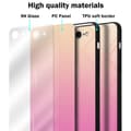Miniatyrbild 7 av 7: iPhone 7 / 7S / 8 / SE 2020 Skal Fodral i två färger av TPU-silikon och baksida av härdat glas Case Cover Mobilskydd