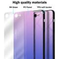Miniatyrbild 7 av 7: iPhone 7 / 7S / 8 / SE 2020 Skal Fodral i två färger av TPU-silikon och baksida av härdat glas Case Cover Mobilskydd