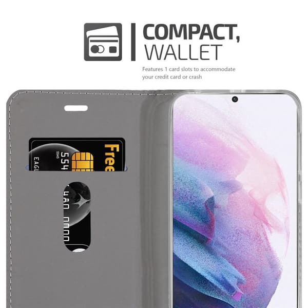 Samsung Galaxy S21 PLUS Skal Plånboksfodral med magnetisk stängning, ståfunktion och kortficka