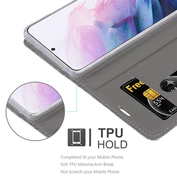 Samsung Galaxy S21 PLUS Skal Plånboksfodral med magnetisk stängning, ståfunktion och kortficka