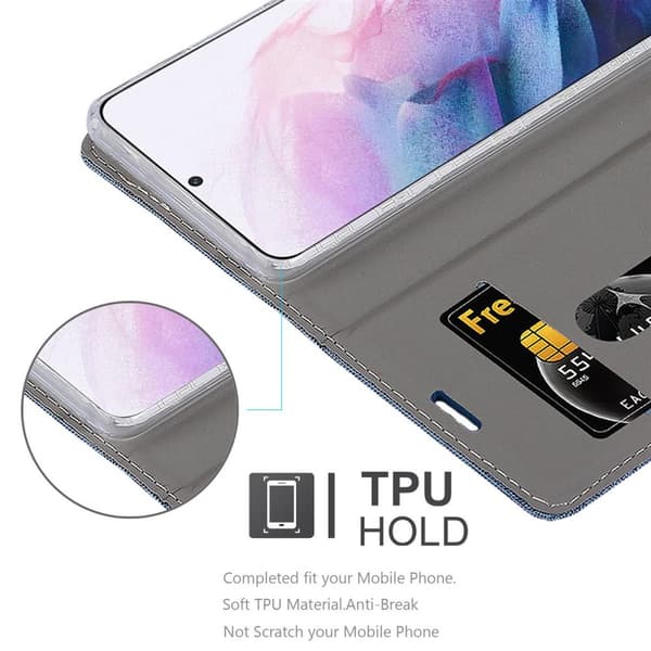 Samsung Galaxy S21 PLUS Skal Plånboksfodral med magnetisk stängning, ståfunktion och kortficka