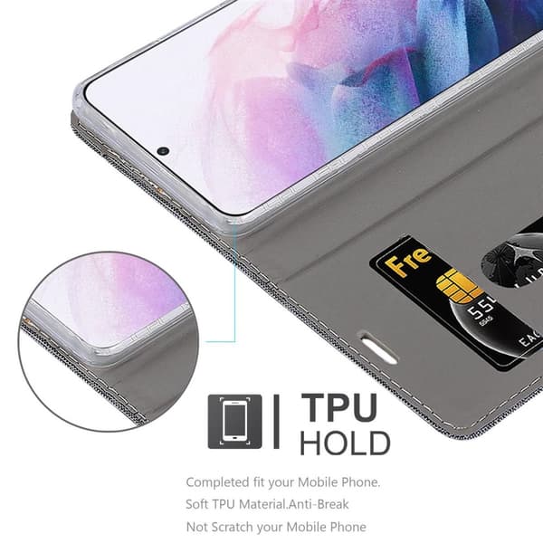 Deksel til Samsung Galaxy S21 PLUS Lommebokdeksel med magnetisk lukking, stativfunksjon og kortlomme