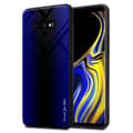 Miniatyrbild 1 av 6: Samsung Galaxy NOTE 9 Skal Fodral Case Cover Randigt utseende i TPU-silikon och baksida i härdat glas Skyddsfodral