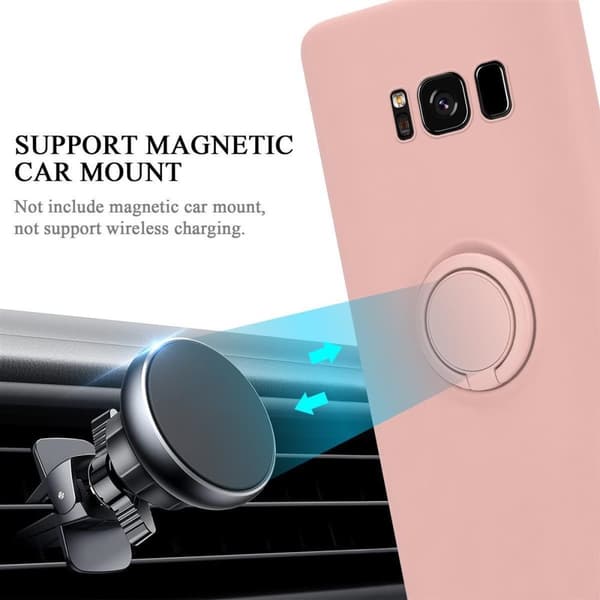 Samsung Galaxy S8 Suojakotelo Suojakuori joustavasta TPU-silikonista jossa on rengas