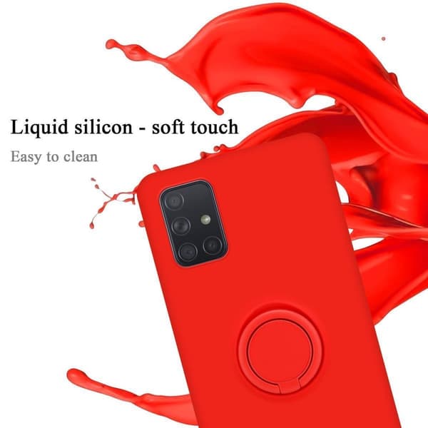 Samsung Galaxy A71 4G Skal Fodral Mobilskydd av flexibelt TPU-silikon med ring Skyddsfodral Case Cover