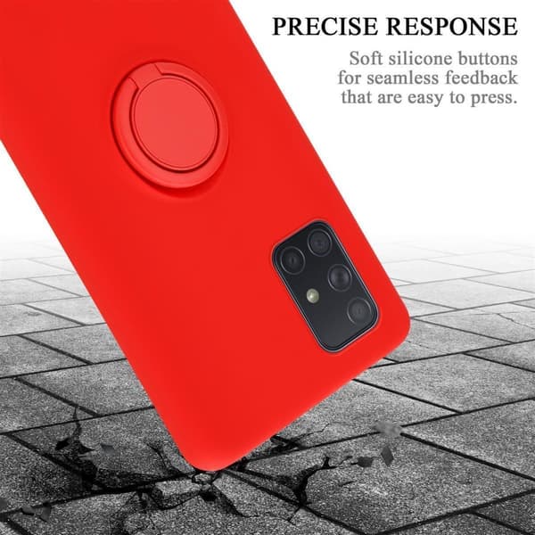 Samsung Galaxy A71 4G Skal Fodral Mobilskydd av flexibelt TPU-silikon med ring Skyddsfodral Case Cover