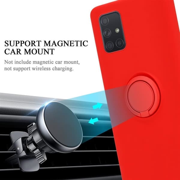 Samsung Galaxy A71 4G Skal Fodral Mobilskydd av flexibelt TPU-silikon med ring Skyddsfodral Case Cover
