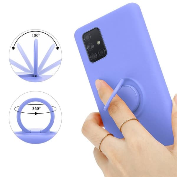 Samsung Galaxy A71 4G Skal Fodral Mobilskydd av flexibelt TPU-silikon med ring Skyddsfodral Case Cover