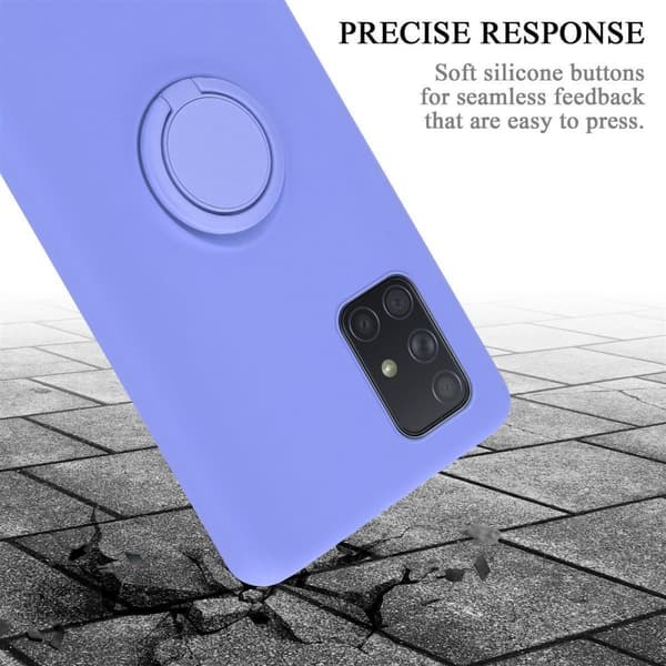 Samsung Galaxy A71 4G Skal Fodral Mobilskydd av flexibelt TPU-silikon med ring Skyddsfodral Case Cover