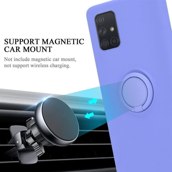 Samsung Galaxy A71 4G Skal Fodral Mobilskydd av flexibelt TPU-silikon med ring Skyddsfodral Case Cover