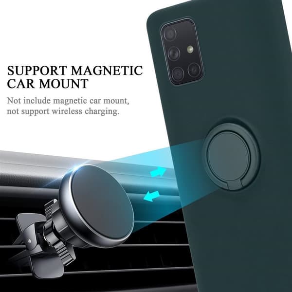 Samsung Galaxy A71 4G Skal Fodral Mobilskydd av flexibelt TPU-silikon med ring Skyddsfodral Case Cover