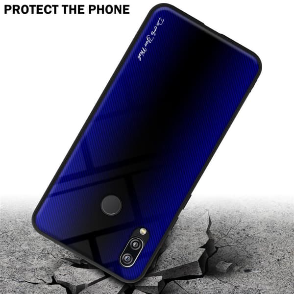 Deksel til Huawei P20 LITE 2018 / NOVA 3E Stripe optics Silikondeskel laget av TPU-silikon og bakside av herdet glass