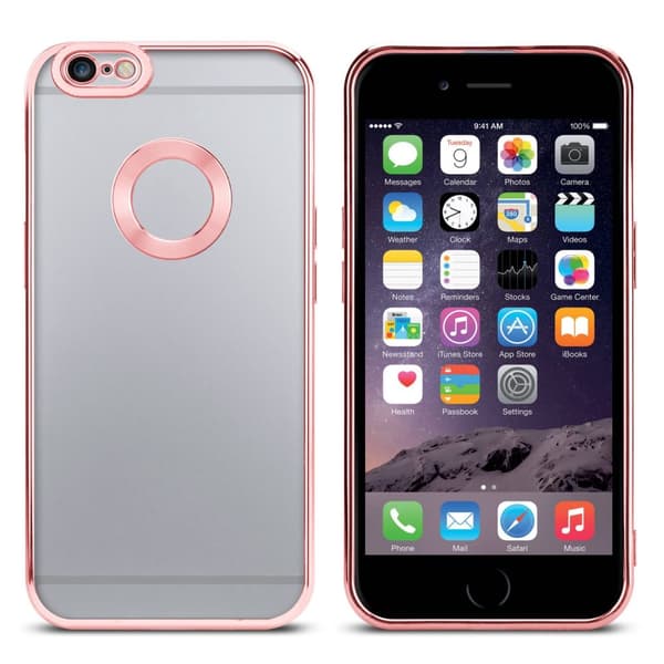 iPhone 6 / 6S Suojakuori Suojakotelo joustavasta TPU-silikonista jossa on kromisovellus