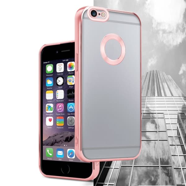 iPhone 6 / 6S Suojakuori Suojakotelo joustavasta TPU-silikonista jossa on kromisovellus