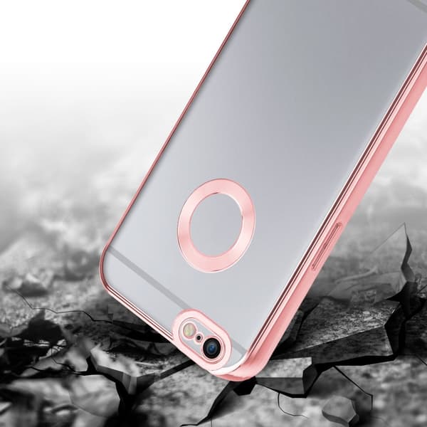 iPhone 6 / 6S Suojakuori Suojakotelo joustavasta TPU-silikonista jossa on kromisovellus