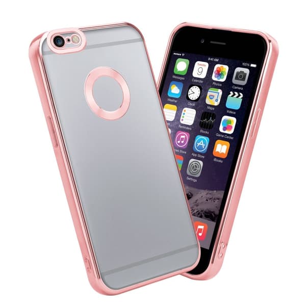 iPhone 6 / 6S Suojakuori Suojakotelo joustavasta TPU-silikonista jossa on kromisovellus