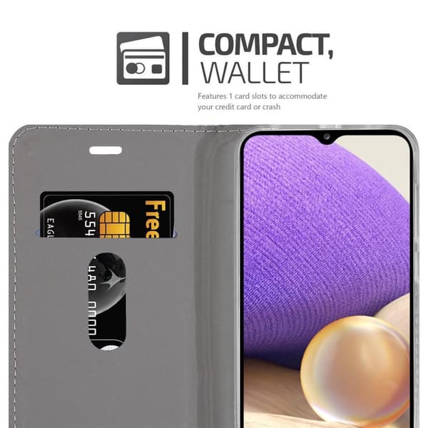Samsung Galaxy A32 5G Skal Plånboksfodral med magnetisk stängning, ståfunktion och kortficka