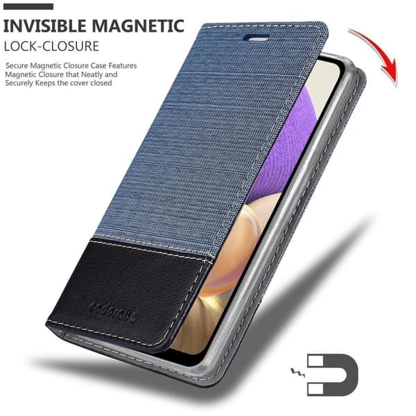 Samsung Galaxy A32 5G Suojakotelo Suojakuori Lompakkokotelo Matkapuhelinkotelo jossa magneettisuljenta, jalusta-toiminto ja korttitasku