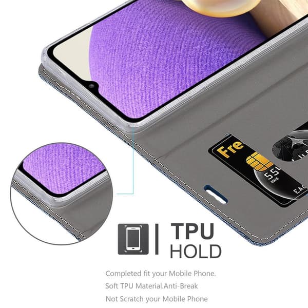 Samsung Galaxy A32 5G Skal Plånboksfodral med magnetisk stängning, ståfunktion och kortficka