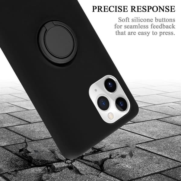 iPhone 11 PRO Suojakotelo Suojakuori joustavasta TPU-silikonista jossa on rengas