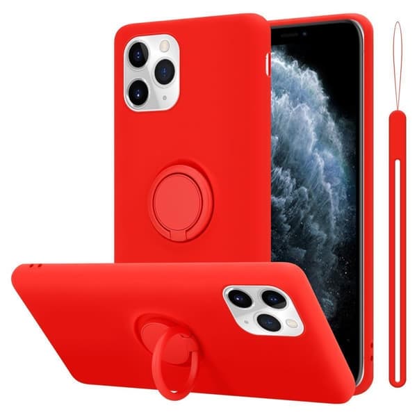 Silikondeksel til iPhone 11 PRO Deksel av fleksibelt TPU-silikon LIQUID RØD