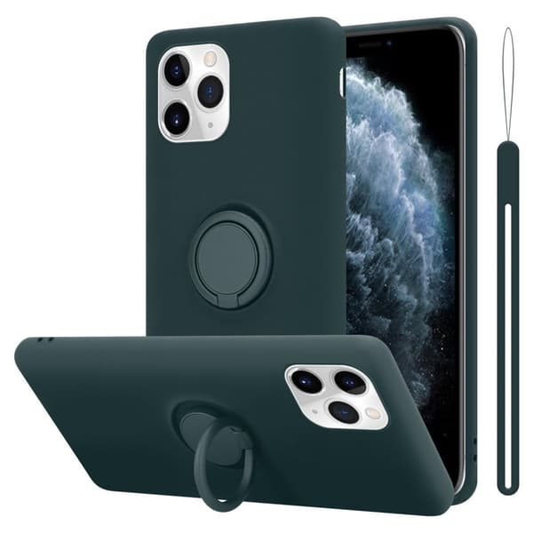 iPhone 11 PRO Suojakotelo Suojakuori joustavasta TPU-silikonista jossa on rengas