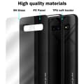 Miniatyrbild 6 av 6: Samsung Galaxy S10 PLUS Skal Fodral Case Cover Randigt utseende i TPU-silikon och baksida i härdat glas Skyddsfodral