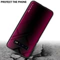Miniatyrbild 3 av 6: Samsung Galaxy S10 PLUS Skal Fodral Case Cover Randigt utseende i TPU-silikon och baksida i härdat glas Skyddsfodral