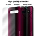 Miniatyrbild 6 av 6: Samsung Galaxy S10 PLUS Skal Fodral Case Cover Randigt utseende i TPU-silikon och baksida i härdat glas Skyddsfodral