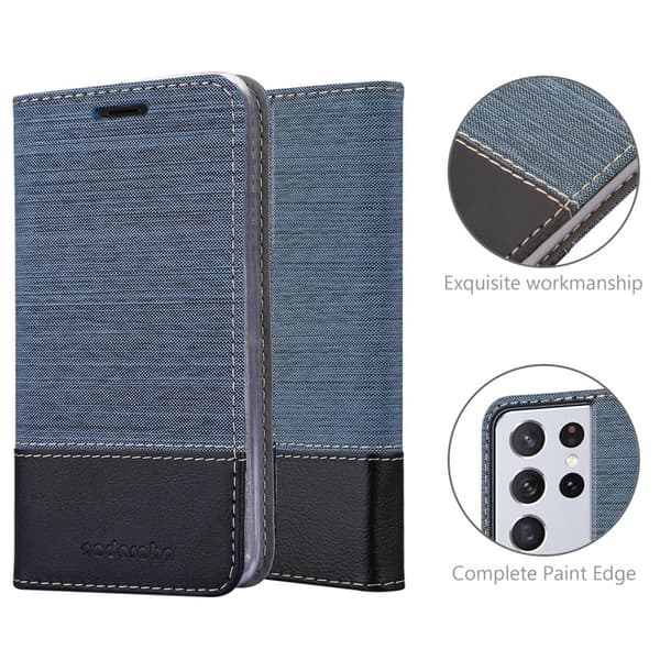 Samsung Galaxy S21 ULTRA Skal Plånboksfodral med magnetisk stängning, ståfunktion och kortficka