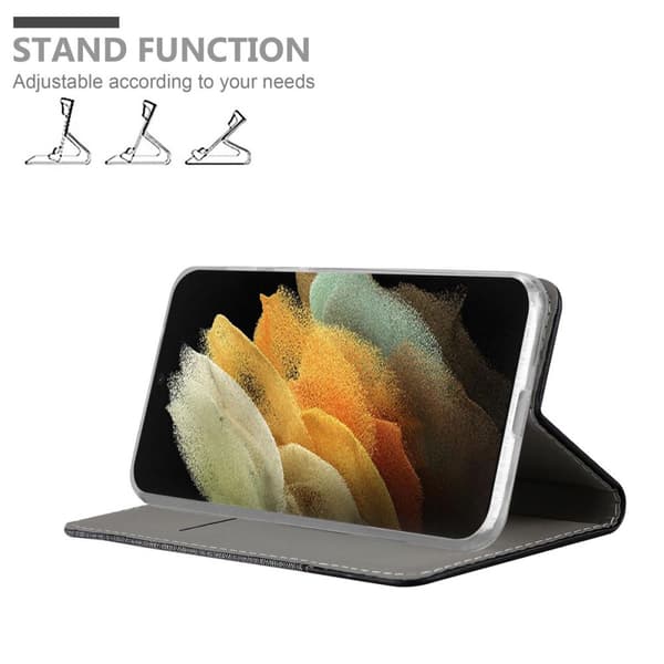 Samsung Galaxy S21 ULTRA Skal Plånboksfodral med magnetisk stängning, ståfunktion och kortficka
