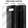 Pikkukuva 6 / 6: Samsung Galaxy S10e Suojakuori Suojakotelo TPU-silikonista valmistettu raitaoptiikan suojakansi ja karkaistusta lasista valmistettu takapuoli