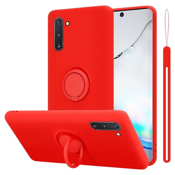 Samsung Galaxy NOTE 10 Suojakotelo Suojakuori joustavasta TPU-silikonista jossa on rengas